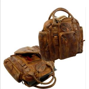 Landleder - pure hide leather bag - old school jagos style